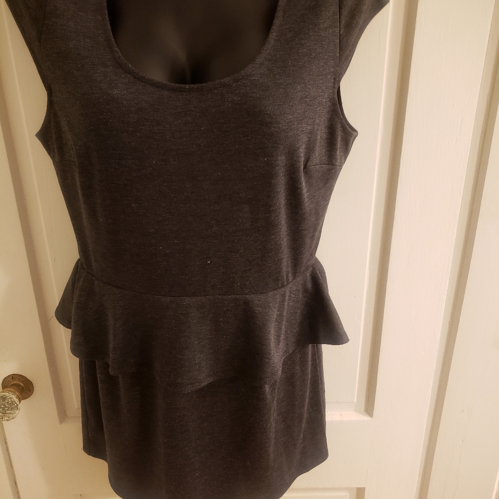 Charlotte Russe | XL | Gray Peplum Knit Dress - Picture 5 of 5